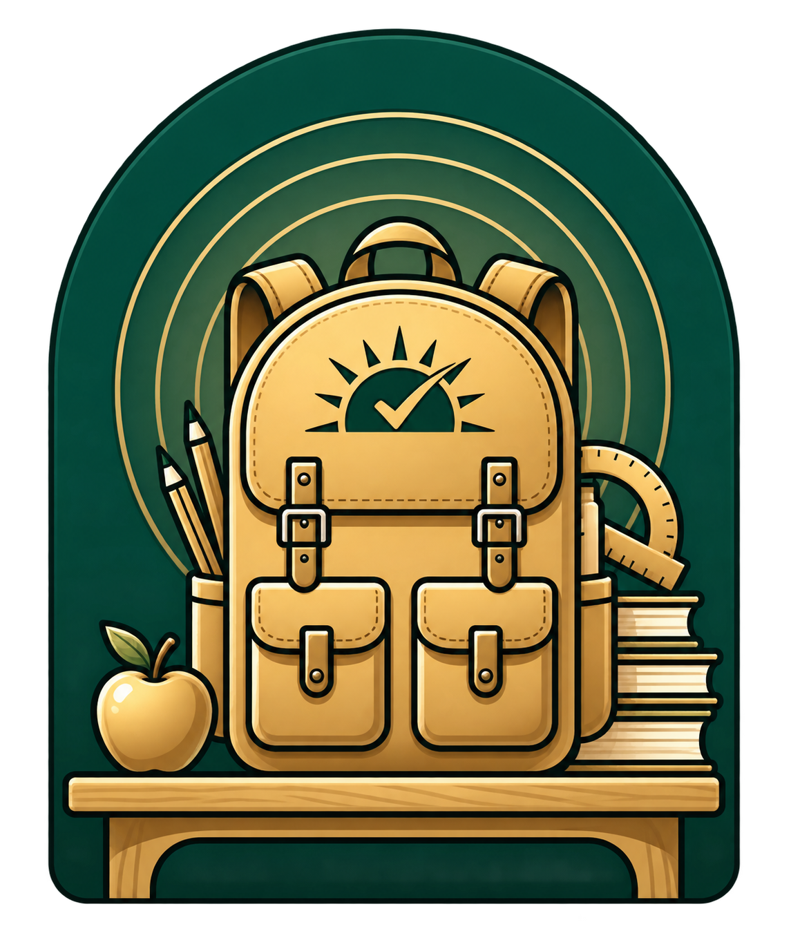 Backpack and school supplies for the back-to-school giveaway